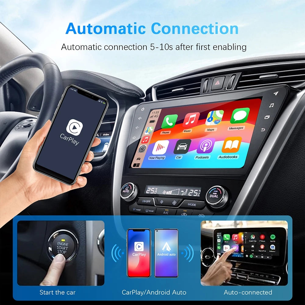 Adaptateur CarPlay sans fils  📲 Installation instantanée