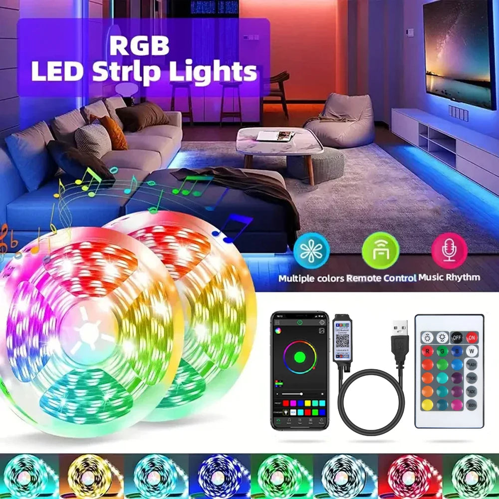 Bandes LED RGB Intelligentes – Contrôle App & Télécommande 🌈