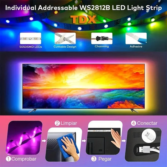 Bandes LED RGB Intelligentes – Contrôle App & Télécommande 🌈