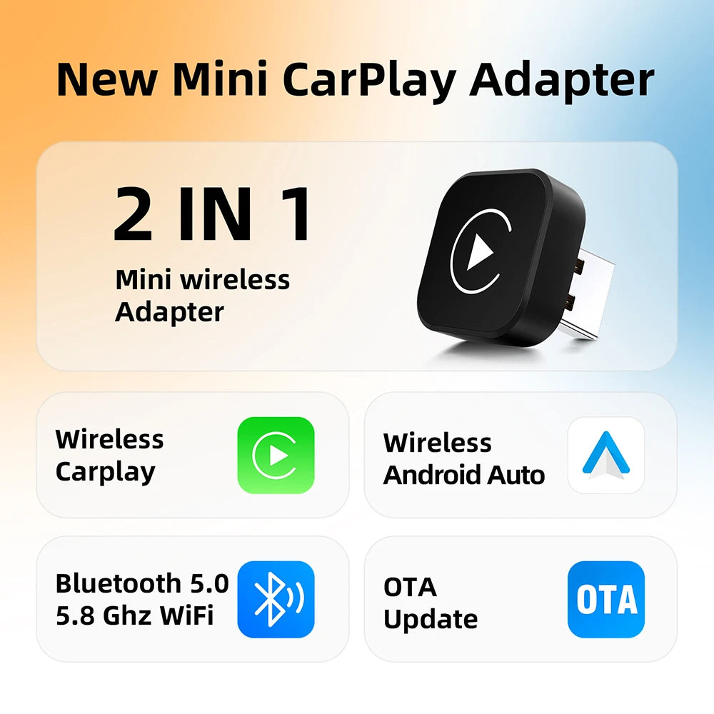 Adaptateur CarPlay sans fils  📲 Installation instantanée