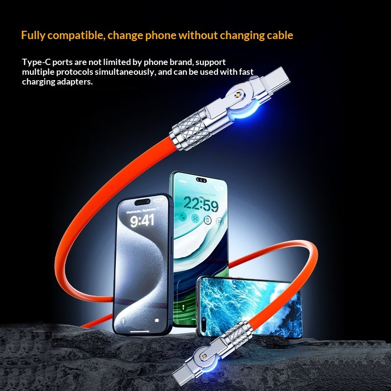 Câble de charge rapide rotatif 180° / Gaming et usage quotidien