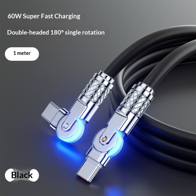 Câble de charge rapide rotatif 180° / Gaming et usage quotidien