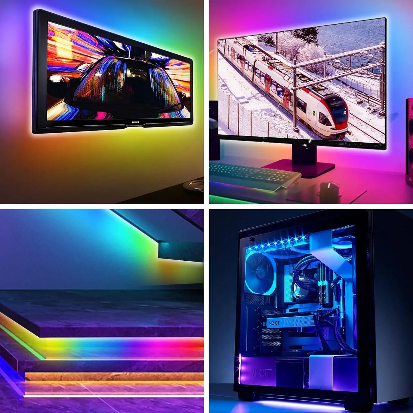 Bandes LED RGB Intelligentes – Contrôle App & Télécommande 🌈