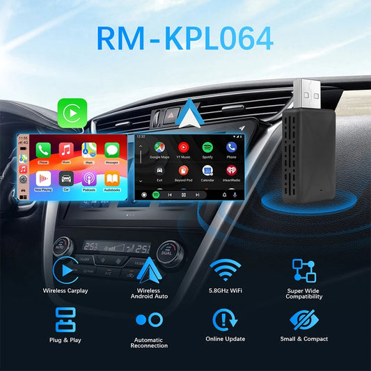 Adaptateur CarPlay sans fils  📲 Installation instantanée