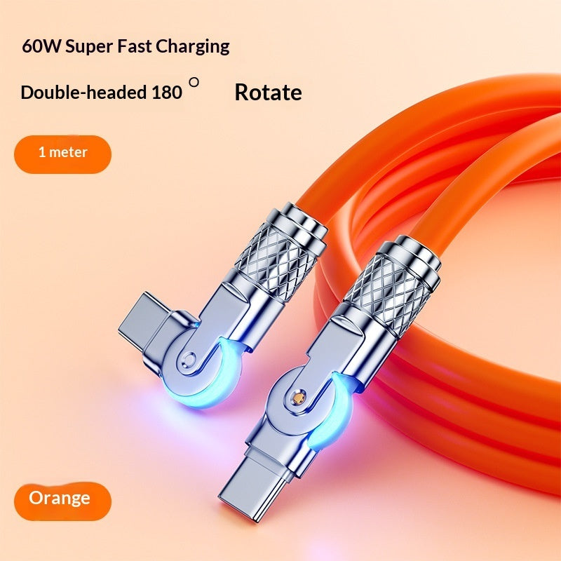 Câble de charge rapide rotatif 180° / Gaming et usage quotidien