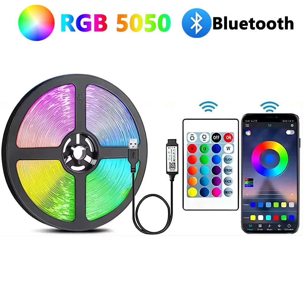 Bandes LED RGB Intelligentes – Contrôle App & Télécommande 🌈